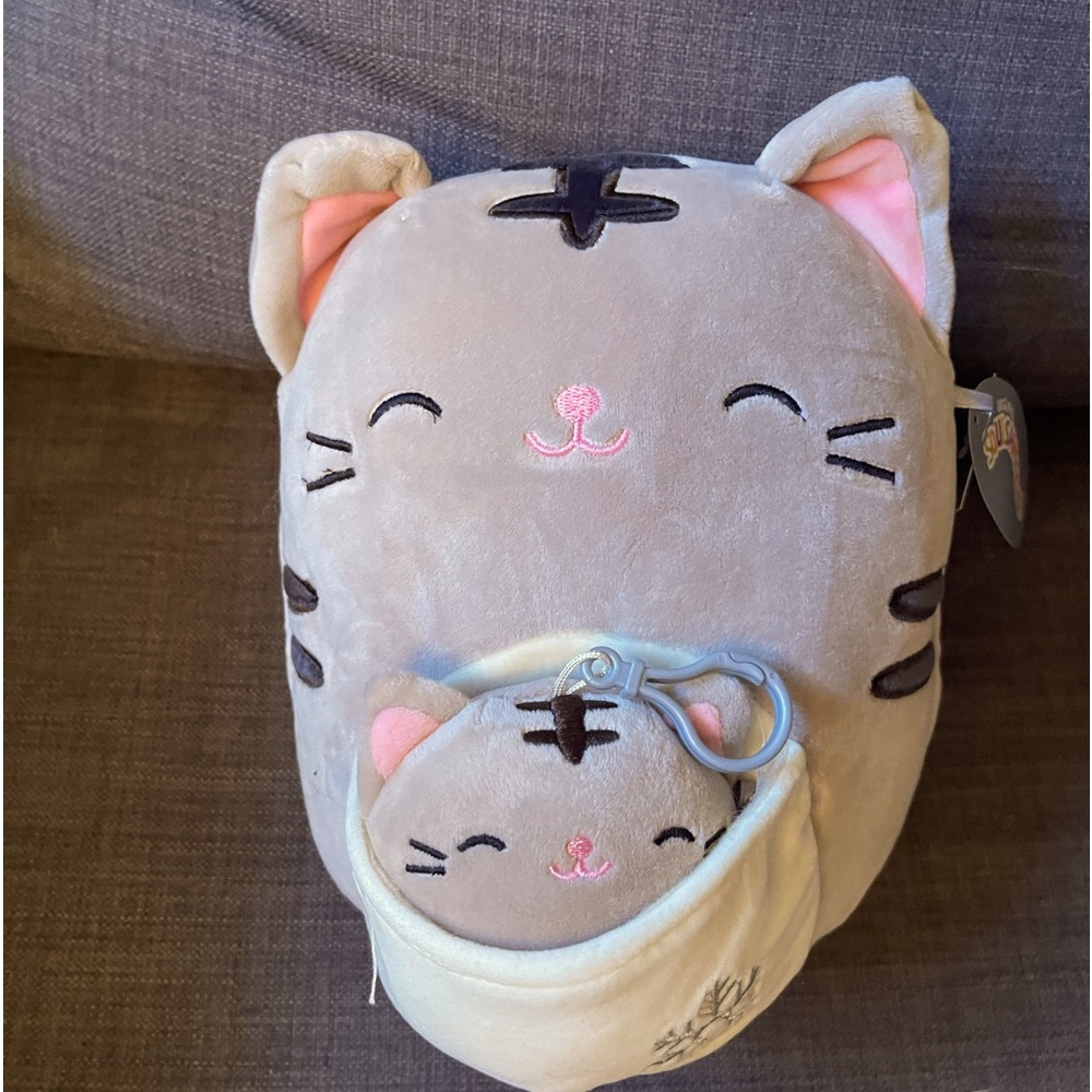 Tally the Cat and Baby Squishmallow set